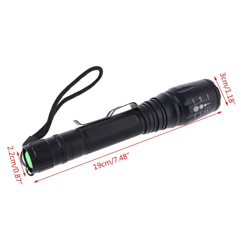 10000 люмен 5 режимов XML T6 LED 18650 мощный Фонарь Полицейский Фонарик Лампа|flashlight lamp|police