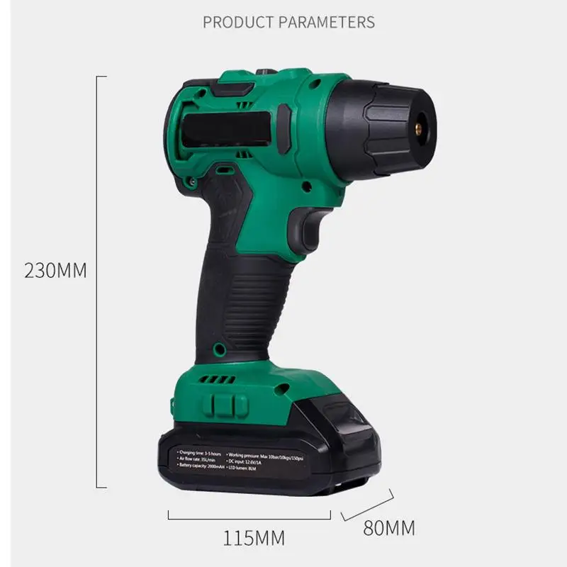 

AOZBZ Portable Digital Display Car Air Pump Wireless Electric Air Pump Multi-Function Tire Air Pump For Car Motorcycle