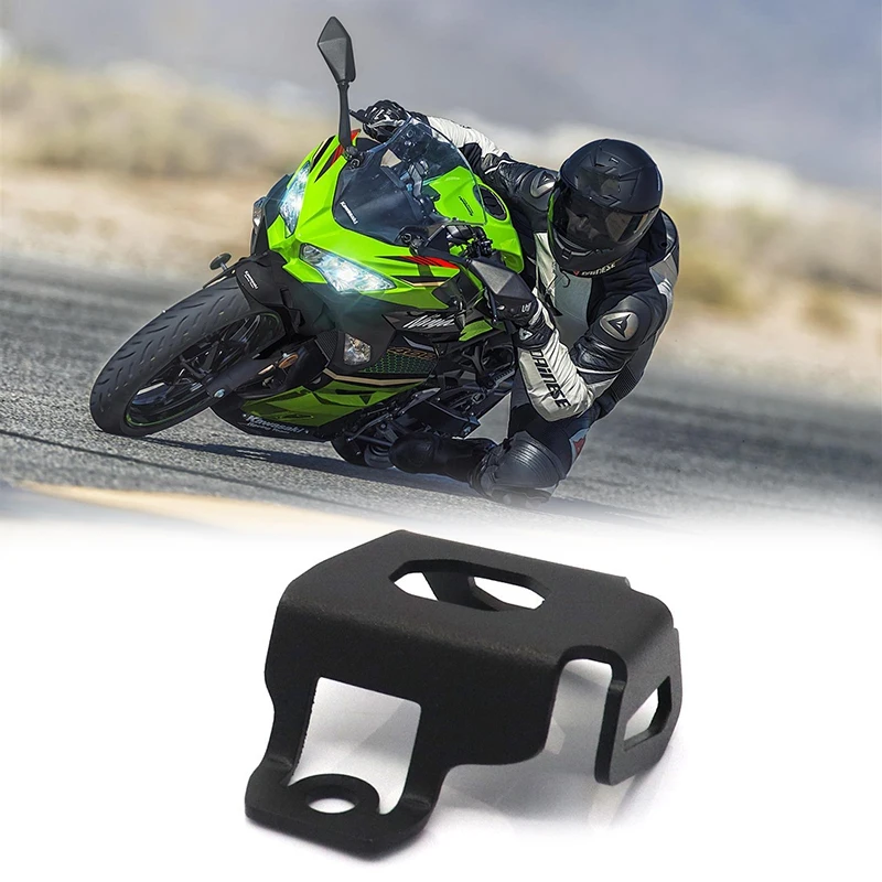 

Motorcycle Rear Brake Fluid Reservoir Guard Cover Protector for Kawasaki NINJA 300 250 400 650 NINJA650 2017-2020