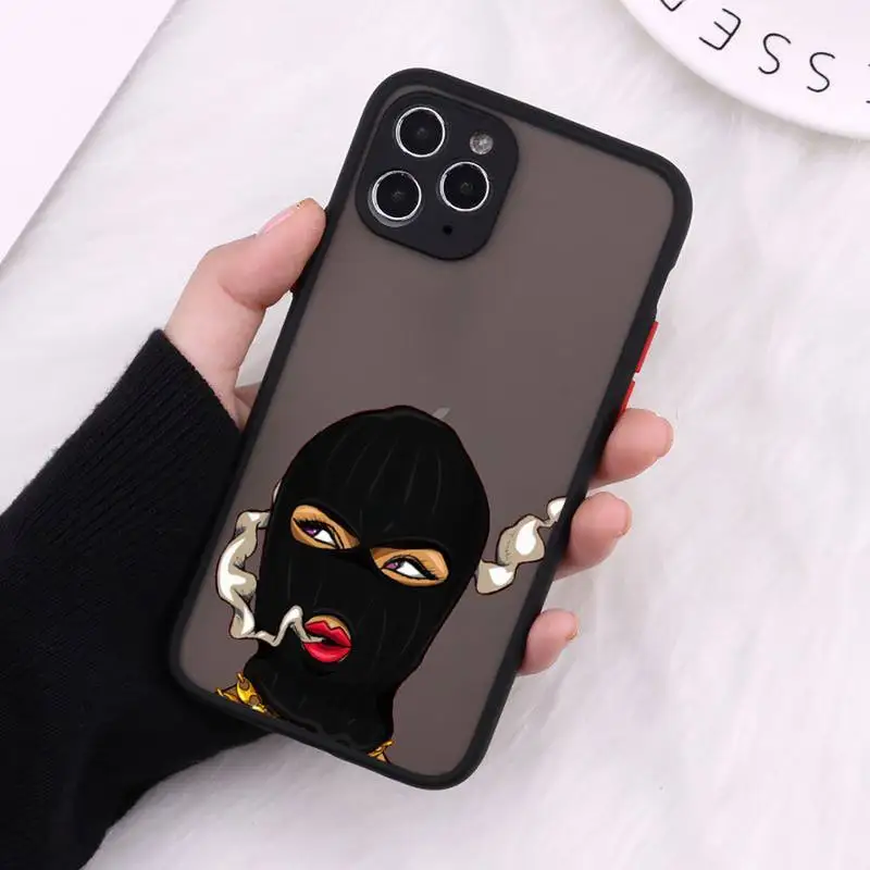 

Afro Girls Black Women Art Phone Case Matte For iPhone 12 Mini 11 Pro XR XS Max 7 8 Plus X Hard PC Back Cover