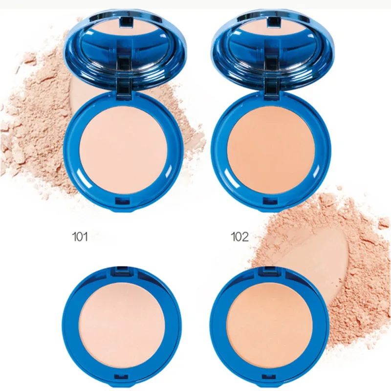 

Double Layer Dual Purpose Pressed Powder Oil-control Cover Blemishes Even Skin Tone Makeup Powder Facial Makeup Cosmetic 2019