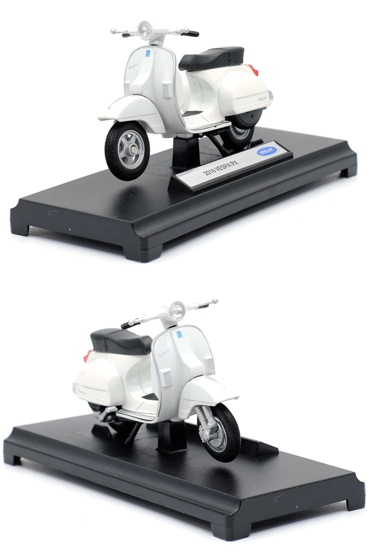 WELLY 1:18 VESPA PX 125 литой мотоцикл из сплава модель гибкие вращающиеся колеса игрушки для детей Подарки Игрушка коллекция Новинка в коробке