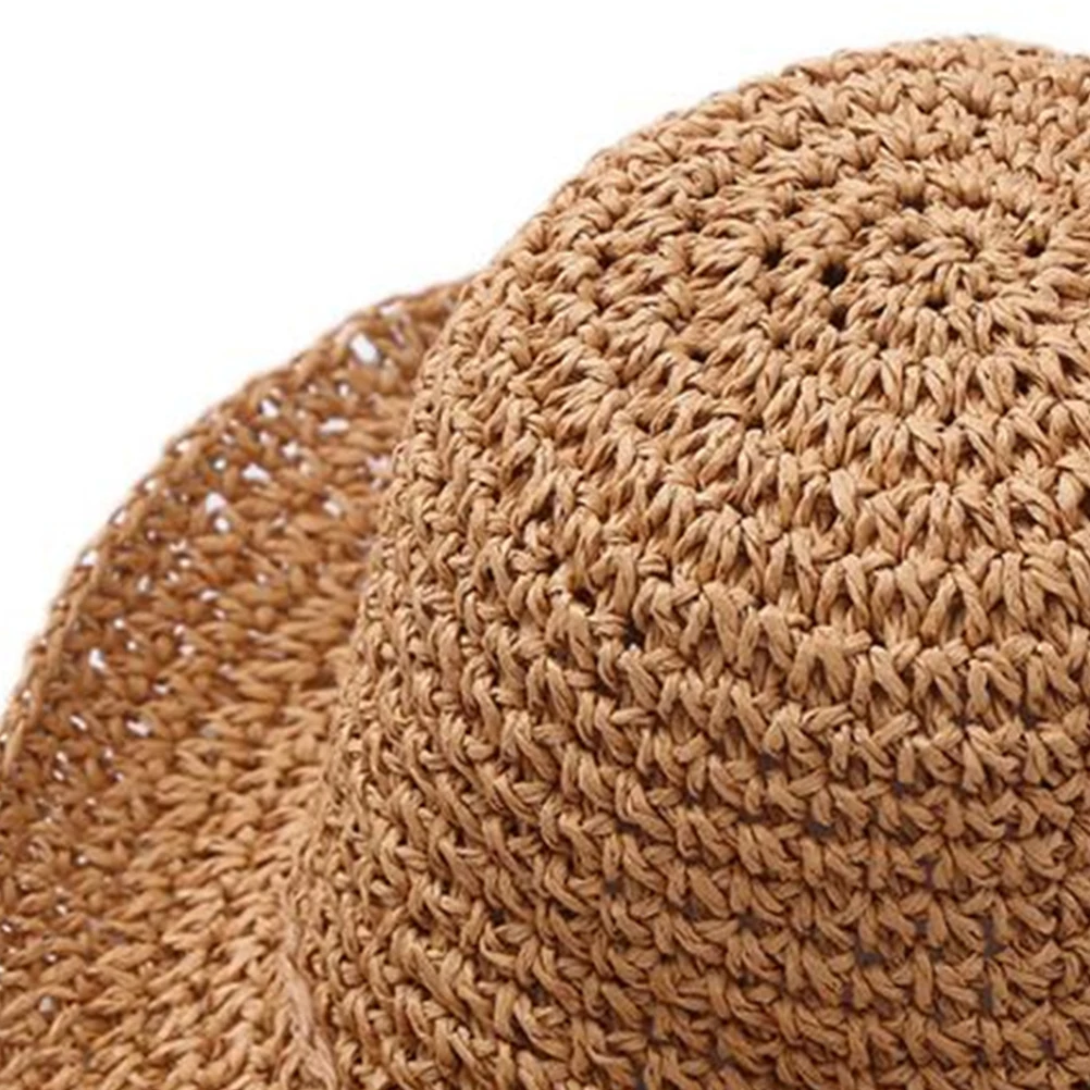 Kid Straw Sun Hat Wool Flower Decor Outdoor Block Cap for Girl Child | Спорт и развлечения