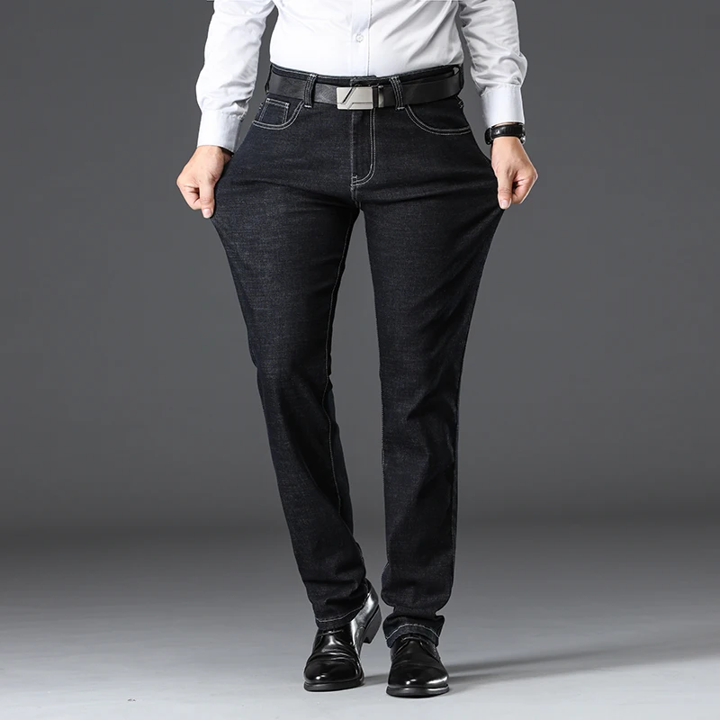 Vomint 2019 Новые мужские джинсы деловые Прямые повседневные джинсовые брюки