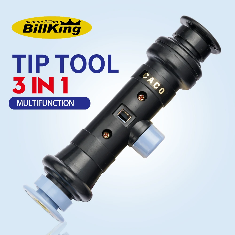 

Billking 3 in 1 Tip Tool Ferrule Billiards Tip Plate Trimmer Tip Side Tip Cutting Pool Cue Tip Profsessional Billiard Accessory