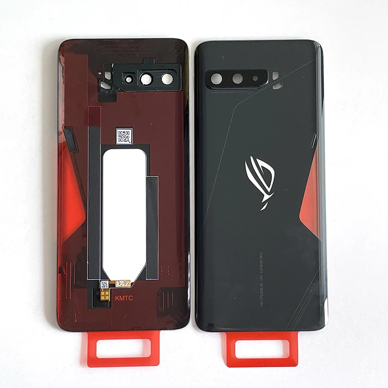 6,59 "Original para Asus ROG 3 ROG Phone 3 ZS661KS Strix, cubierta trasera, lente de marco de c&aacute;mara + pegatina 3M, carcasa de vidrio de bater&iacute;a para puerta trasera-3