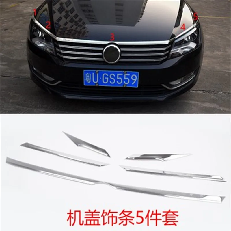 Передняя решетка из нержавеющей стали для Passat B7 2011 2015 отделка гоночных грилей