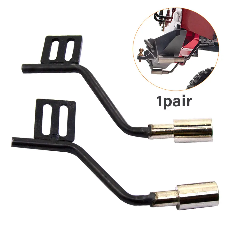 

1pair Durable Realistic Simple Universal Exhaust Pipe Tail Simulation Model Gas Vent Toy RC Car Easy Install Metal For TRX-4