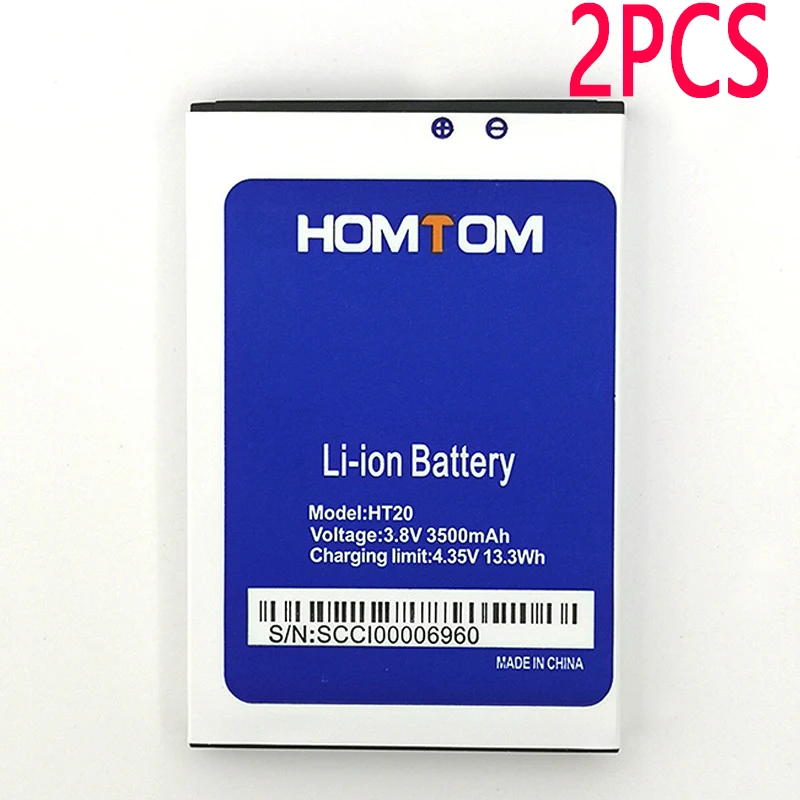 

Аккумулятор 3500 мА · ч для HOMTOM HT20/HT20 PRO мобильный телефон + номер отслеживания, 2 шт.