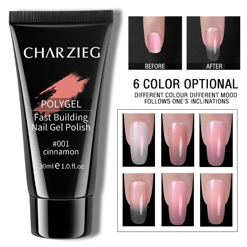 30 мл поли гель светодиодный прозрачный розовый УФ Лаки лаки для ногтей комплект