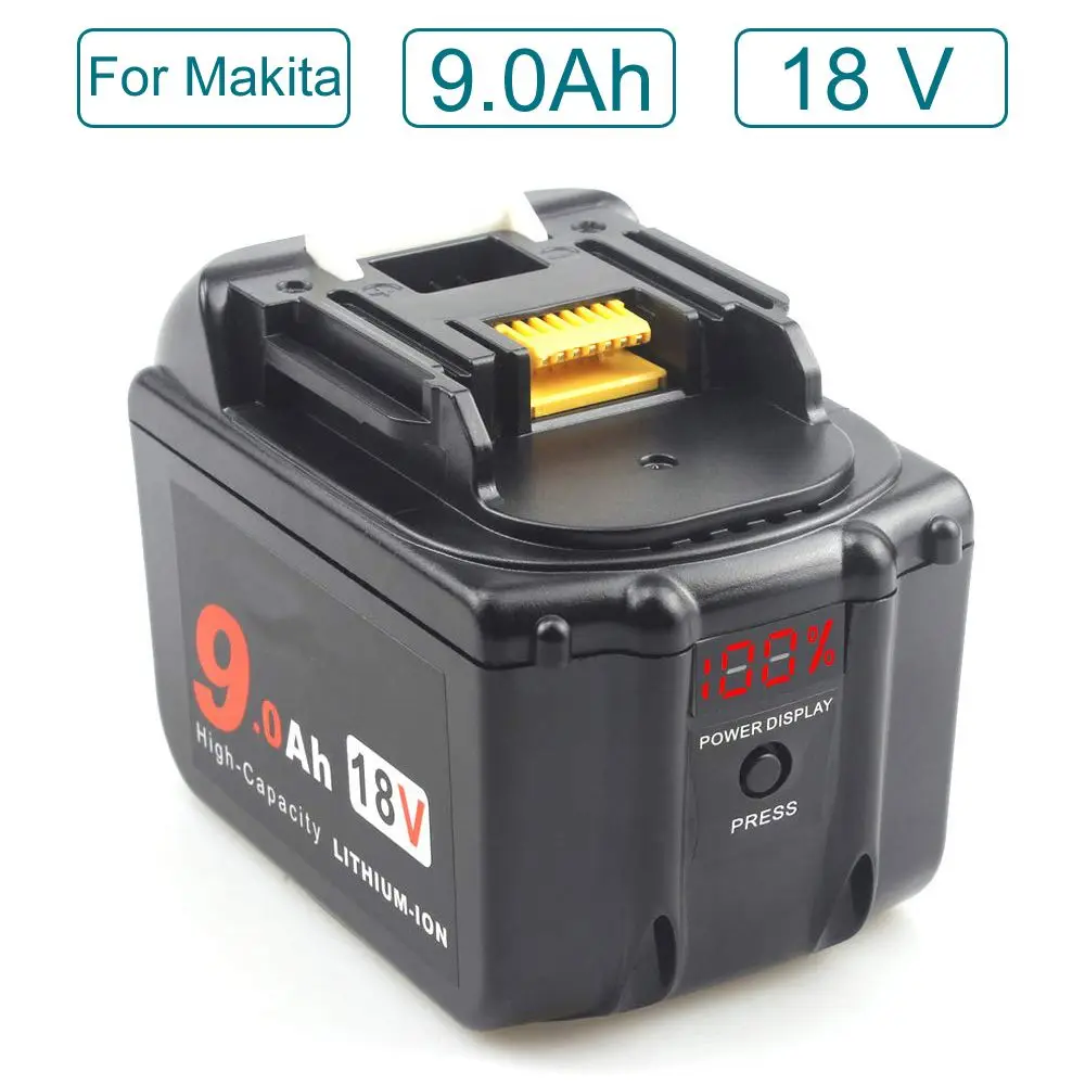 

Yakee 18V 9.0A Battery for Makita Power Tool BL1830 BL1840 BL1850 BL1860 1890 18V 9000mAh Lithium-Ion Replacement