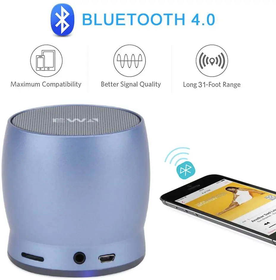 Беспроводные динамики EWA A150 громкий звук сильный бас bluetooth встроенный Бабочка для