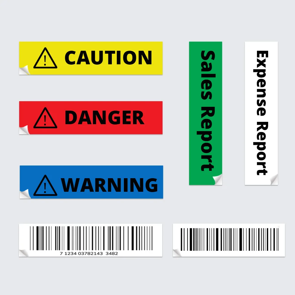 9mm Label Compatible For Flexible ID Tape FX221 Black on White Cable Labeling Maker | Компьютеры и офис