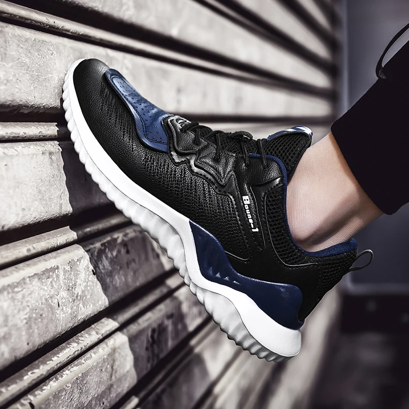 

Designer Man Outdoor Breath New High Top Casual Shoes Mens Leather Sneakers Fashion Platform Comfortable Rubber Youth Tide Shoes