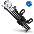 Насос для велосипеда, 210 фунтов на квадратный дюйм, с манометром, портативный