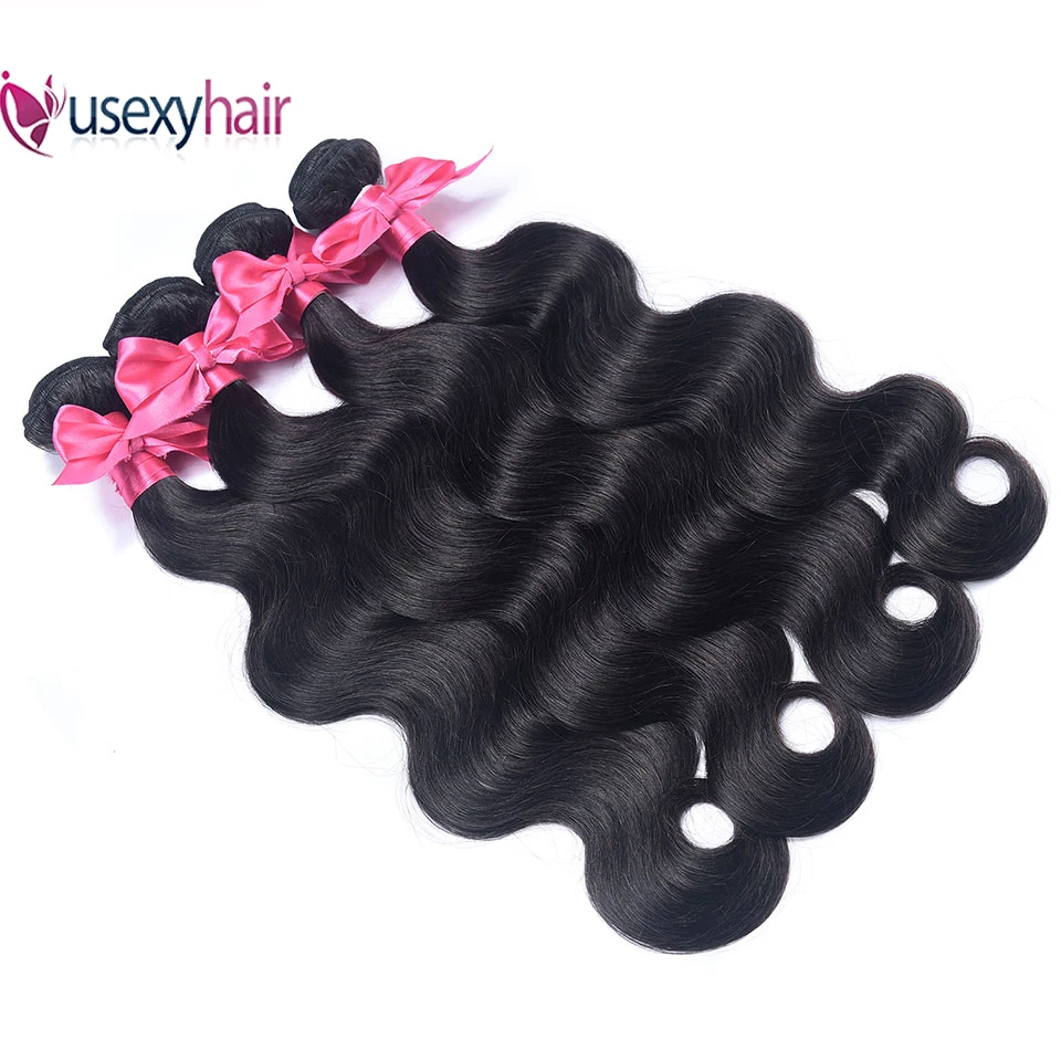 Бразильские волосы волнистые пряди человеческие 3 с закрытием|3/4 пучка на сетке| |