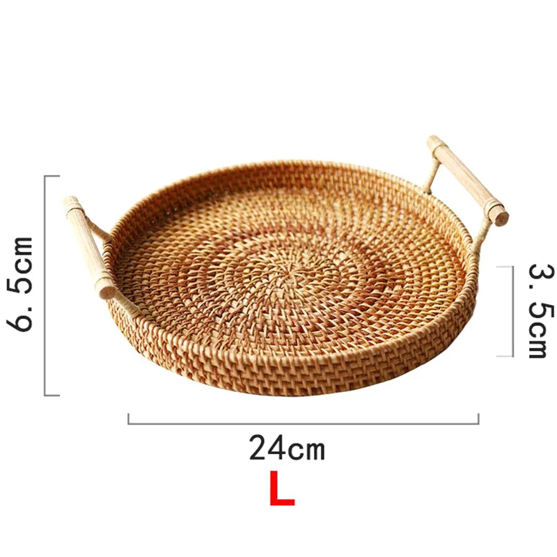 

3PCS/Set Desktop Woven Candy Storage Baskets Vegetable and Fruit Snacks Dried Fruit Storage Household Kitchen Organization Tray