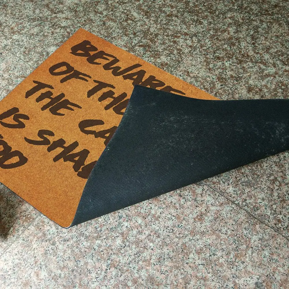 Прямая поставка резиновый коврик для входной двери собаки кошки напечатанный