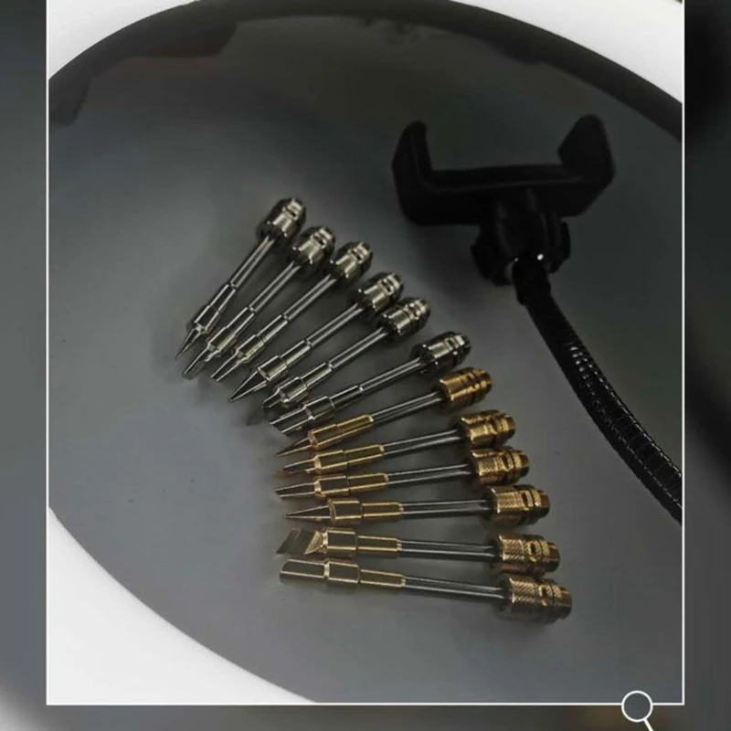 

20-100W Electric Soldering iron Tip Replaceable Solder iron Tip Welding Tools Cutter head Horseshoe Pointed Golden C7AD