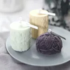 Силиконовая форма сделай сам для ароматерапии в виде свечи, формы для смолы, банки для изготовления сферических свечей из шерсти, инструменты для помадки