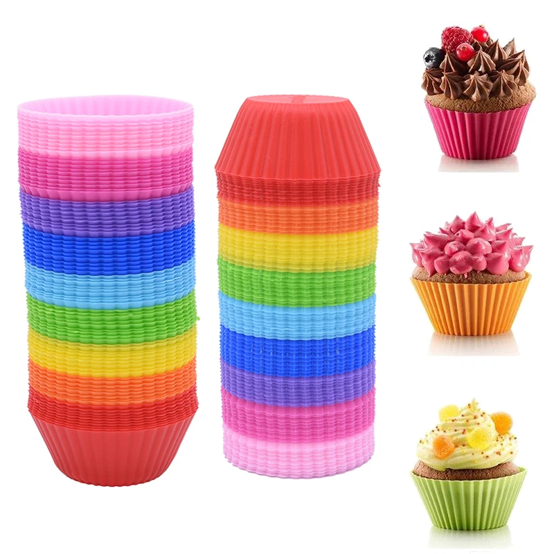 12 шт. силиконовые формочки для кексов и тортов|Товары украшения тортов| |