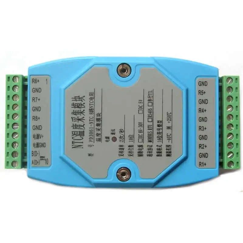 Модуль сбора температуры NTC 8 каналов протокол MODBUS RTU 485| |