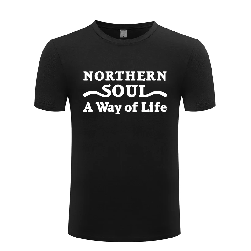 Мужская футболка A WAY OF LIFE NORTH SOUL Music новая хлопковая Повседневная с коротким