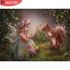 HUACAN Алмазная картина белка Девушка полный квадрат Новое поступление Алмазная вышивка, портрет Алмазная мозаика рукоделие домашний декор