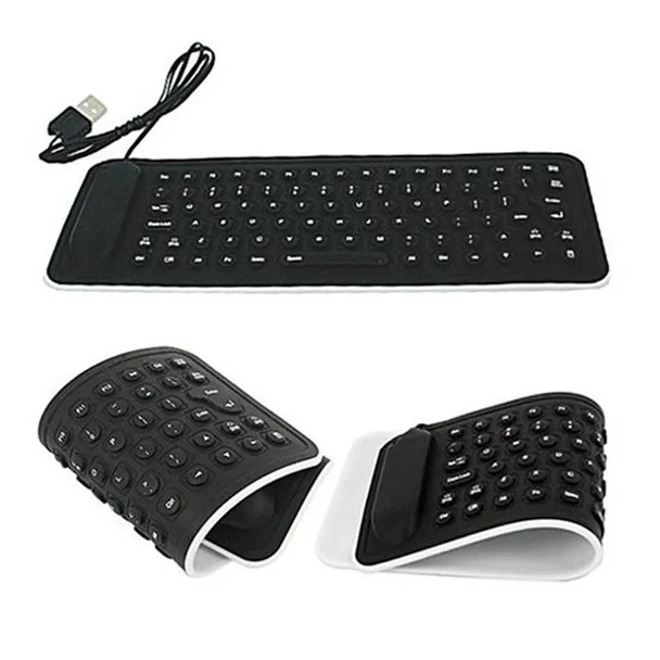 Портативная USB мини Гибкая силиконовая клавиатура для ПК Складная ноутбука