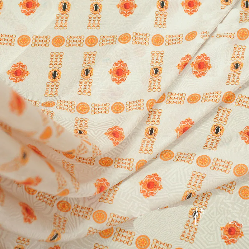 

Elegant jacquard crepe DE chine silk fabric for satin dress telas tissu bazin riche getzner tissus au metre tecido tela material