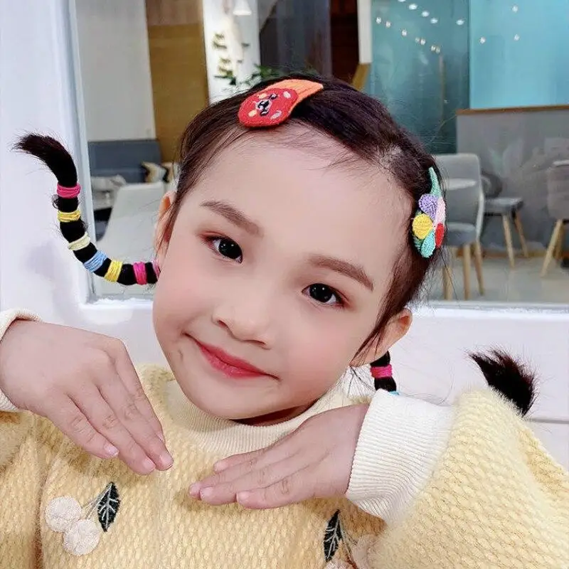 

500 Pcs/bag New Gift Girls Cute Cartoon Elastic Hair Bands Headwear Scrunchies Rubber Bands Headbands Hair Accessories