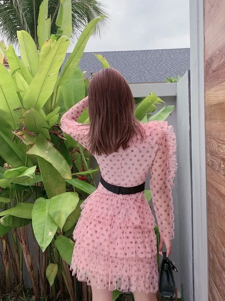 2019 летнее Сетчатое кружевное платье с оборками и бантом женские вечерние платья