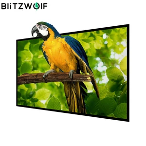 Blitzwolf bw-vs4 100/200 inch projector screen white plastic with hd 4k resolution 160°viewing angle backlight projector screens 1 Item image