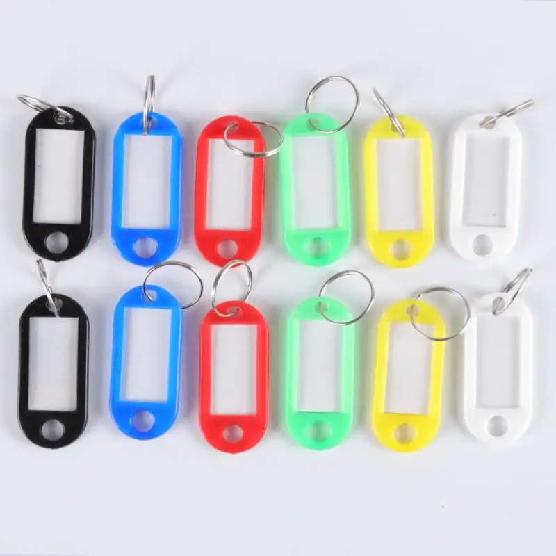 10 шт. пластиковые брелоки идентификационные имя карта брелок этикетка