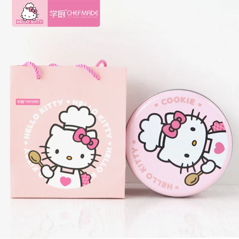 HELLO KITTY Nougat конфеты, печенье Железный Круглый ящик KT7065 приспособления для выпечки инструменты для украшения торта трафарет для выпечки