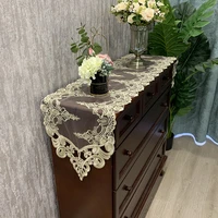 european rectangle lace tablecloth dinner coffee tea set table cloth runner tv closet banquet party christmas wedding decoration