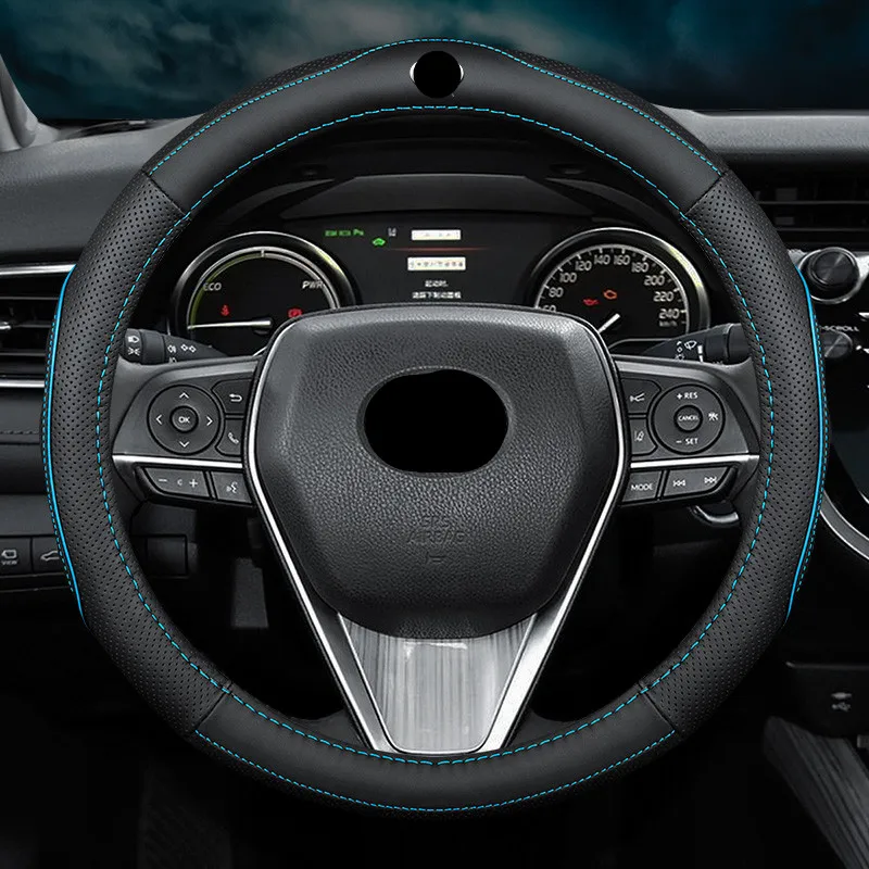 

Suitable for Toyota yalis Vios Vellfire fortuner Camry corolla Prado odorless thin car leather steering wheel cover auto parts