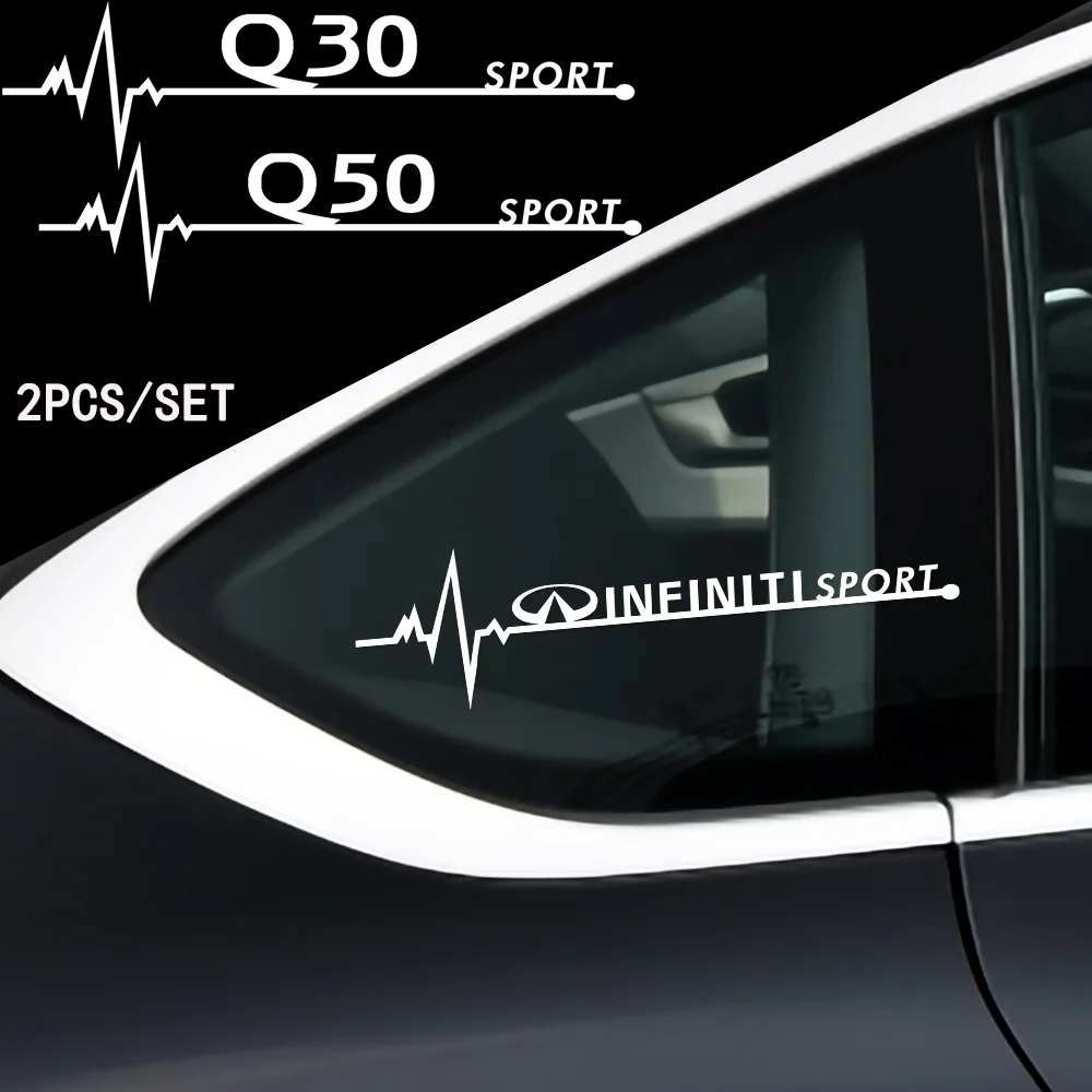 

For INFINITI Q30 Q50 Q60 Q70 QX30 QX50 QX60 QX70 QX80 IPL Car Sticker 2pcs Styling Windows Door Decoration Decal Accessories