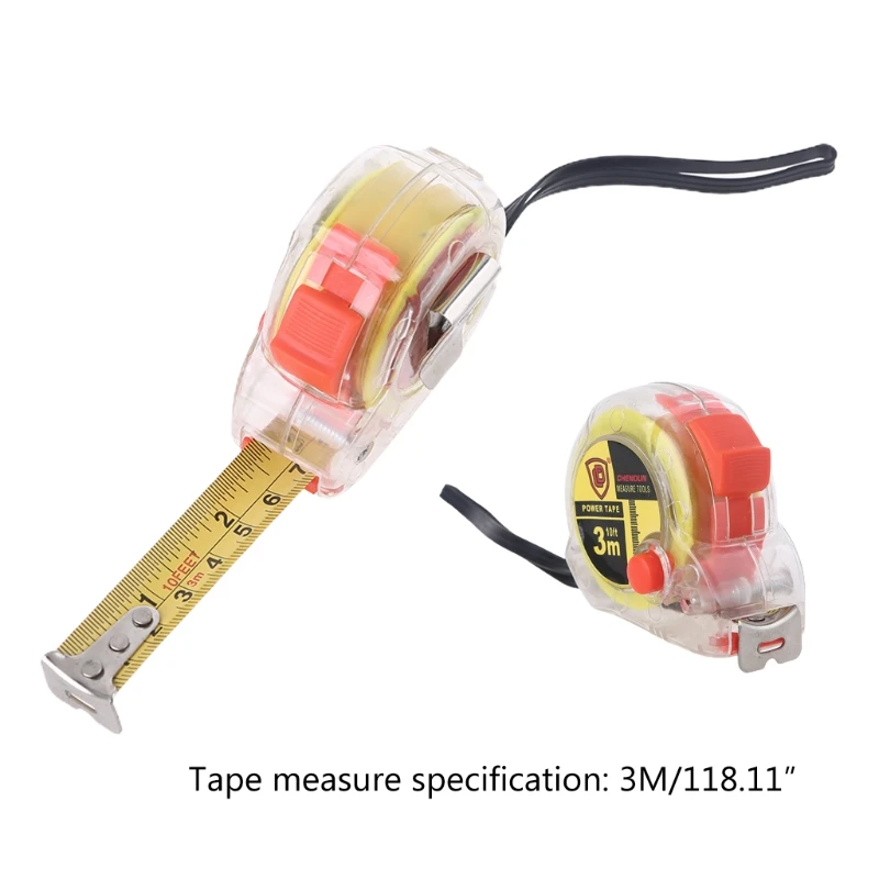 

Portable 10ft Measuring Tape Measure Drop-proof Metric Inch Blade Measuring Tape High Precision Metal 10ft specification Distanc