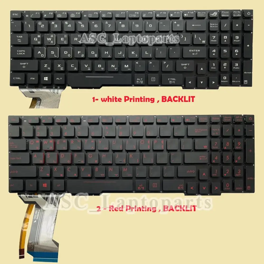 Новая Корейская и американская QWERTY клавиатура для Asus Rog GL553VD GL553VE GL553VW с подсветкой