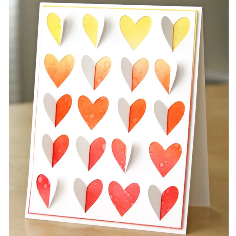 Pop Up Love-Hearts высечки для изготовления открыток скрапбукинга металлические Новинка