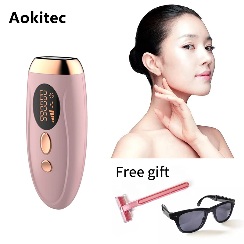 

Эпилятор лазерный Aokitec, 2021 000 вспышек, безболезненный, с ЖК-дисплеем