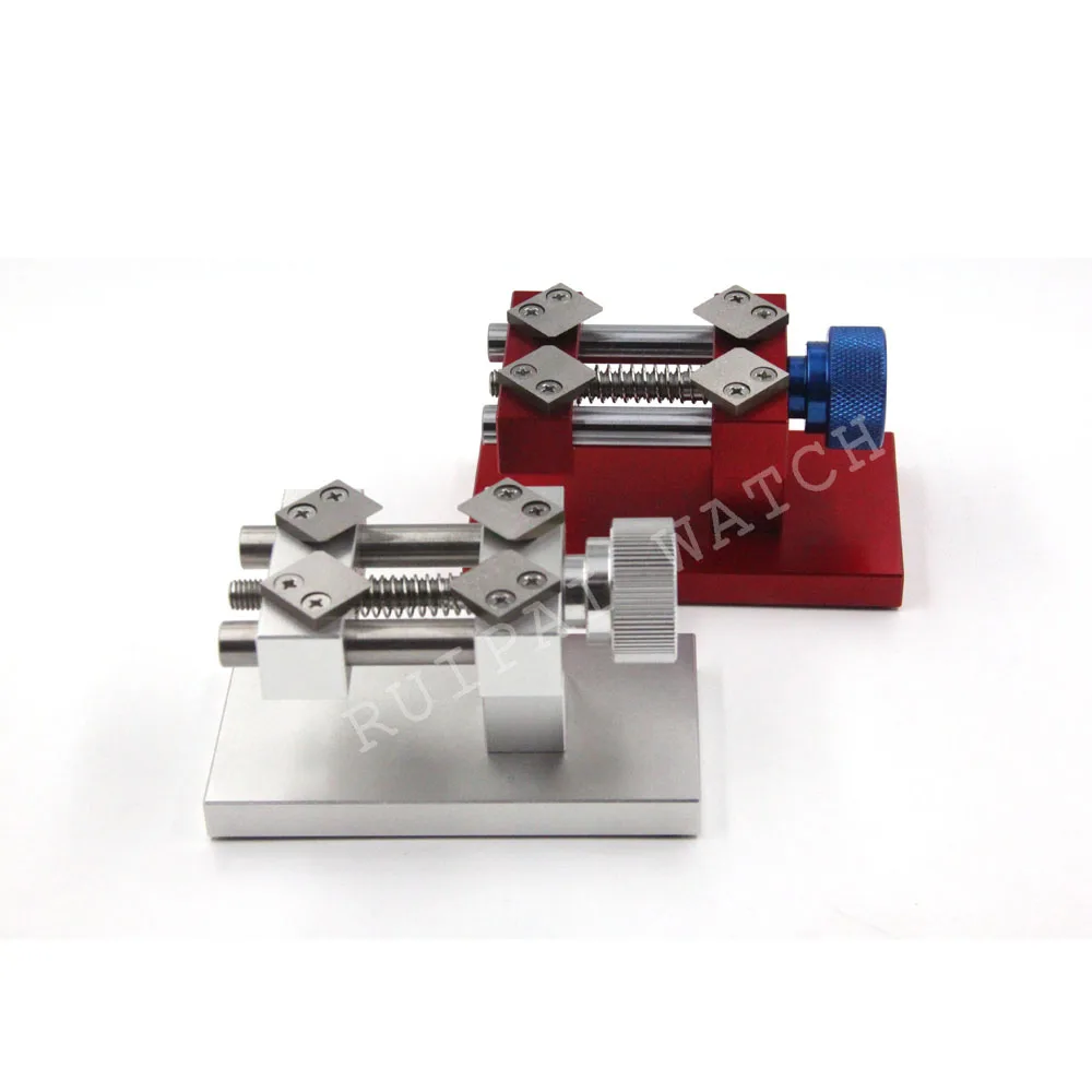 

Professioanl Red /Silver Watch Bezel Opener Removal Tool Workbench Back Case Opener Tool Watch Parts Repair Tool for Watchmaker