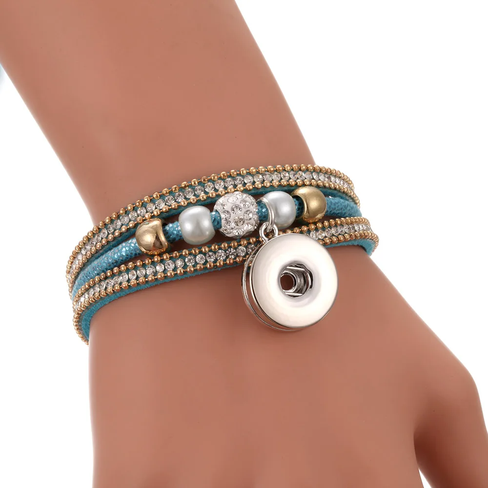 Новинка 2019 ювелирные изделия 18 мм кожаный браслет с защелкой креативный