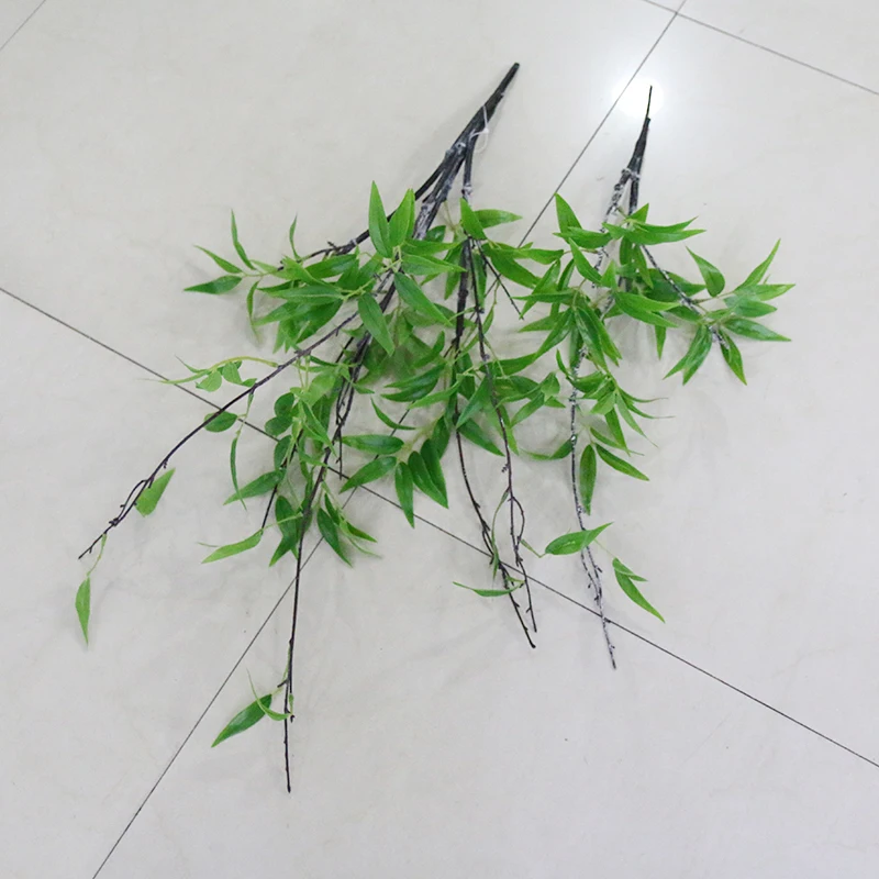 Искусственная пластмассовая трава листья бамбука моделирование завод свадебный цветок расположение для