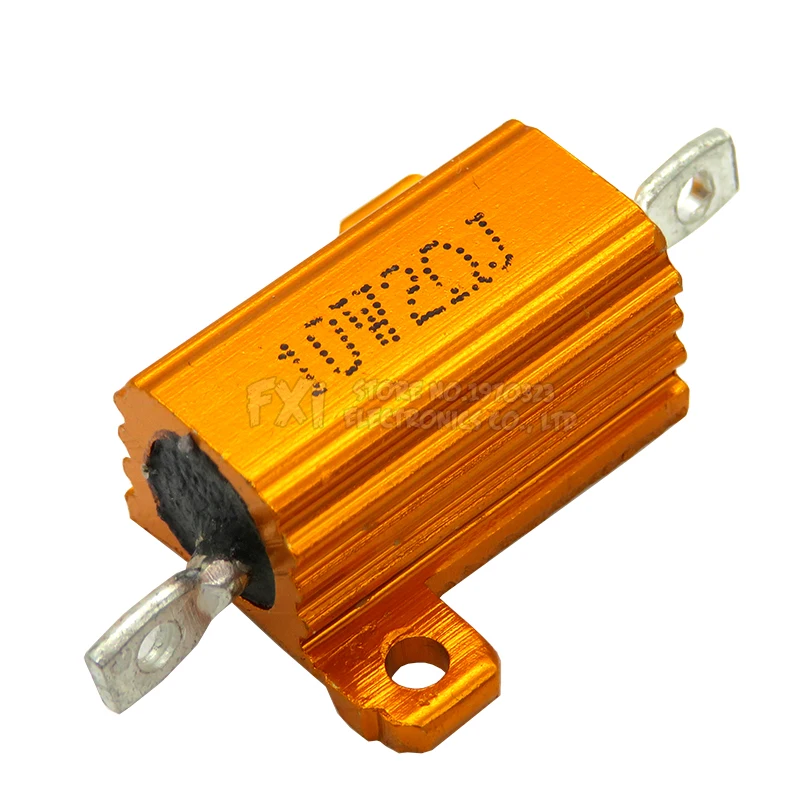 1 шт. 10 Вт 25 алюминиевый мощный металлический корпус чехол проволочный резистор 0