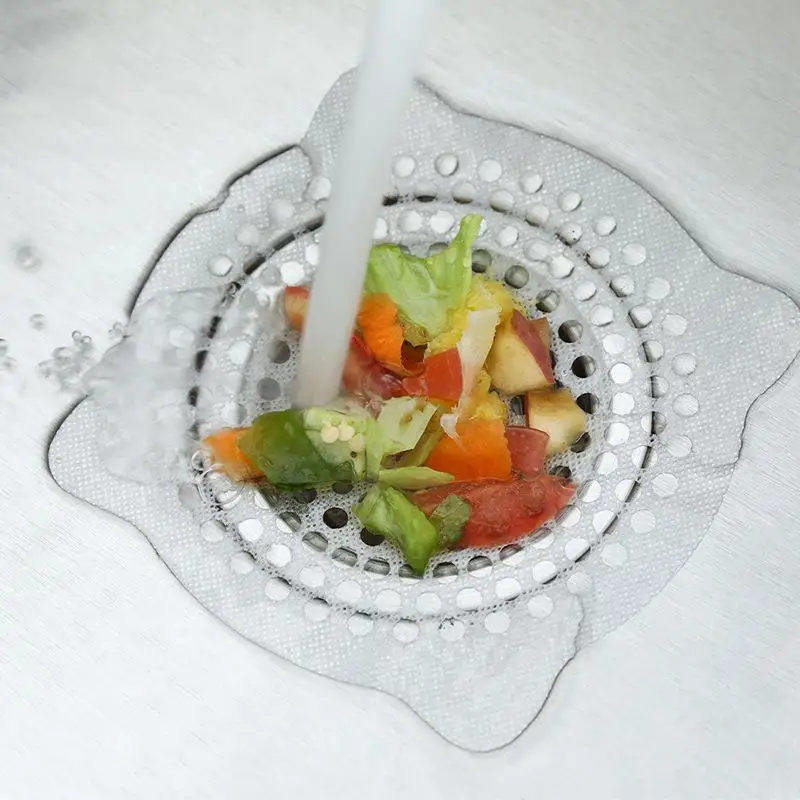 Сетчатые наклейки для слива в ванной и кухне фильтр волос ситечко раковины
