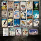 Mike86 катание на лыжах, Valais Zermatt DAVOS, путешествия, снег, металлический знак, винтажный стиль, фотоплакат, Искусство 20*30 см