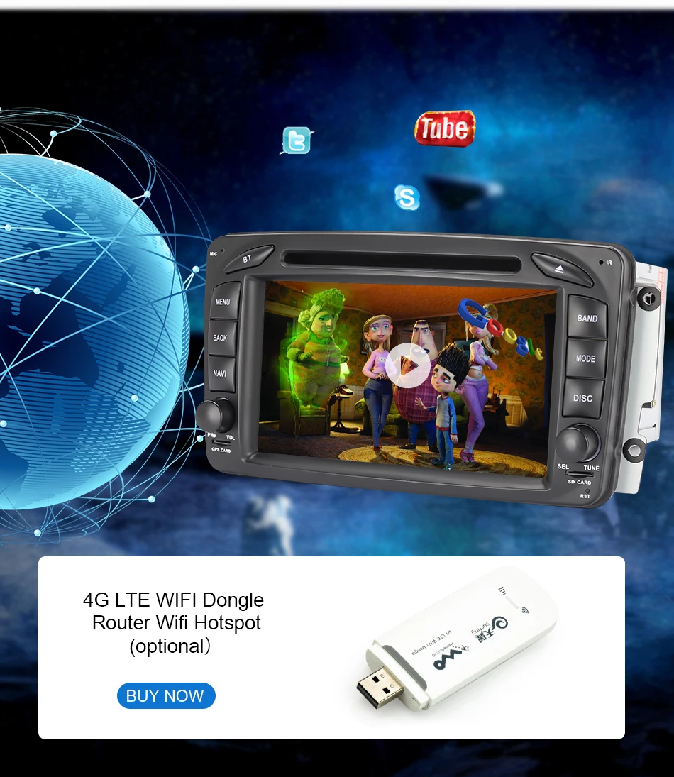 Eunavi 2 Din 7 ''Android 9,0 автомобильный DVD для Mercedes Benz CLK W203 W208 W209 W210 W463 Vito Viano четырехъядерный Радио стерео с dsp