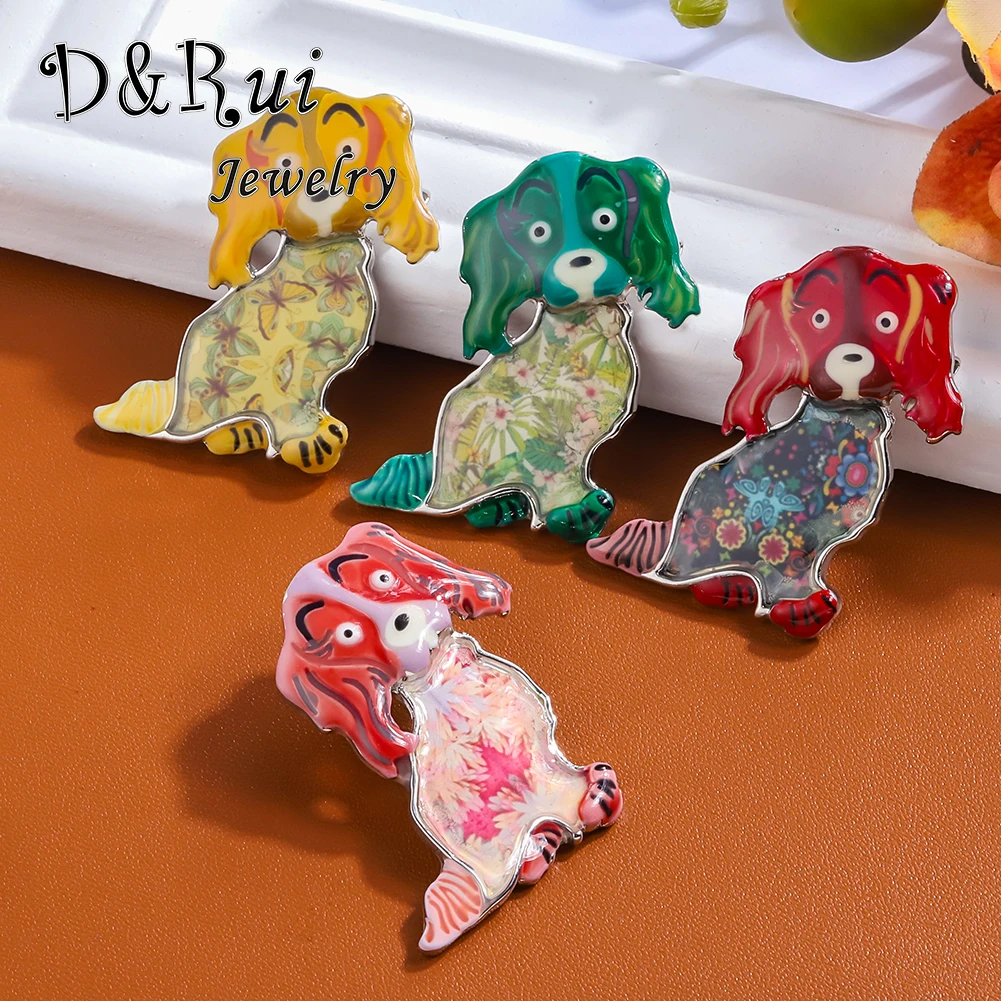 

2021 New Brooch for Women Fashion Elegant Cute Dog Brooch Clothing Pins for Backpacks Zinc Alloy Enamel Brooch Pins Girls Gift